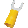 Terminale a forcella a stringere - Giallo x cavo mmq 1,5/2,5 foro mm 6,3 cf=pz 20