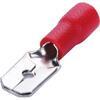 Terminale piatto maschio a stringere - Rosso x cavo mmq 4,0/6,0 mm 8,1 cf=pz 15