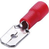 Terminale piatto maschio a stringere - Rosso x cavo mmq 4,0/6,0 mm 8,1 cf=pz 15