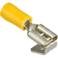 Terminale piatto maschio femmina a stringere - Giallo mmq 4,0/6,0 mm 6,3 cf=pz 10