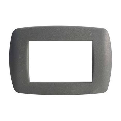 Placca  coprifrutti  millenium  marlanvil - Grigio  glitter  posti  3  mm  122x83