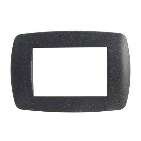Placca  coprifrutti  millenium  marlanvil - Nero  flash  posti  3  mm  122x83