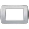 Placca  coprifrutti  millenium  marlanvil - Alluminio  satinato    posti  3  mm  122x83