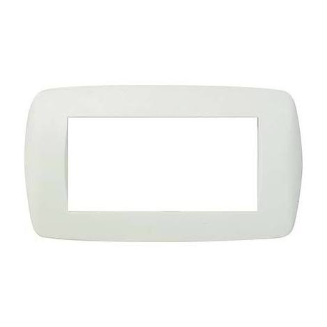 Placca  coprifrutti  millenium  marlanvil - Bianco  posti  4  mm  150x83
