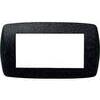 Placca  coprifrutti  millenium  marlanvil - Nero  flash  posti  4  mm  150x83