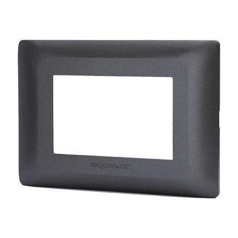 Placca coprifrutti ab matix - Nero posti 3 mm 120x85