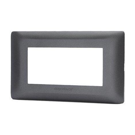 Placca coprifrutti ab matix - Nero posti 4 mm 140x85