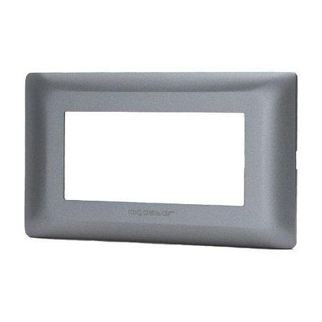 Placca coprifrutti ab matix - Grigio scuro posti 4 mm 140x85