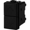 Pulsante unipolare doppio abm - Nero volt 250 a 16