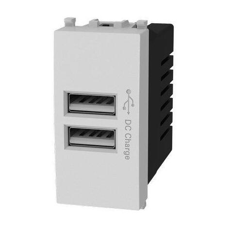 Presa usb avp - Bianco 2 prese usb volt 5 a 2.4