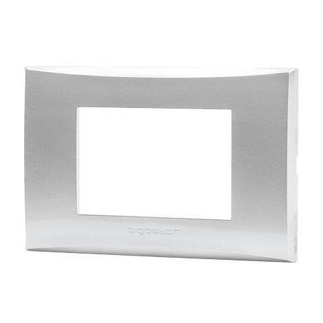 Placca coprifrutti avp - Argento posti 3 mm 120x85