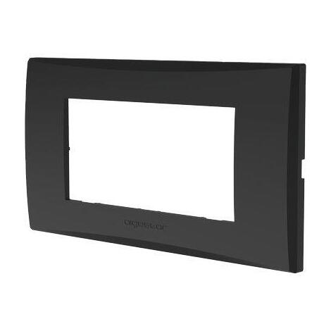 Placca coprifrutti avp - Nero posti 4 mm 140x85