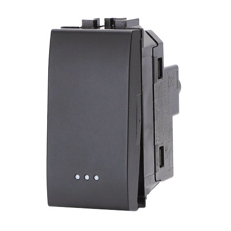 Deviatore unipolare abl - Nero volt 250 a 16