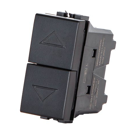 Pulsante unipolare doppio abl - Nero volt 250 a 16