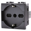 Presa schuko + sicurezza abl - Nero volt 250 a 10/16 2p+t