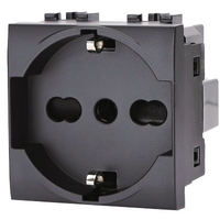 Presa schuko + sicurezza abl - Nero volt 250 a 10/16 2p+t