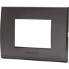 Placca coprifrutti abl - Nero posti 3 mm 120x85