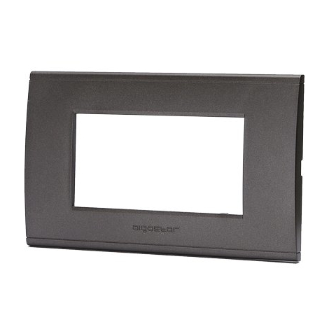 Placca coprifrutti abl - Nero posti 4 mm 140x85
