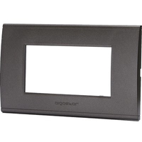 Placca coprifrutti abl - Nero posti 4 mm 140x85