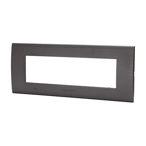 Placca coprifrutti abl - Nero posti 7 mm 208x85