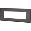 Placca coprifrutti abl - Nero posti 7 mm 208x85