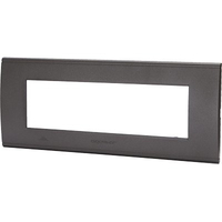 Placca coprifrutti abl - Nero posti 7 mm 208x85