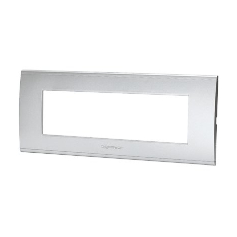 Placca coprifrutti abl - Argento posti 7 mm 208x85