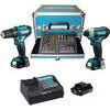 Trapano  avvit  batteria  kit  clx228sax2  makita - Hp333d  +td110d  volt  12x3  ah  2  +valigia  +  pz  24