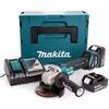 Smerigliatrice  angolare  batteria  dga513rtj  makita - Mm  125  volt  18x2  ah  5,0  +  valigia