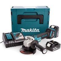 Smerigliatrice angolare batteria dga513rtj makita - Mm 125 volt 18x2 ah 5,0 + valigia