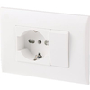 Placca precomposta 2212 electraline - Bianco posti 2 deviatore + schuko volt 220 a 16
