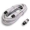 Prolunga  coassiale  tv  +  adattatore  fme - Spina  dritta  +  presa  dritta  mm  9,5  ohm  75  mt  2