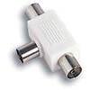 Adattatore  doppio  coassiale  tv  fme - Spina  >  prese  2  mm  9,5  ohm  75