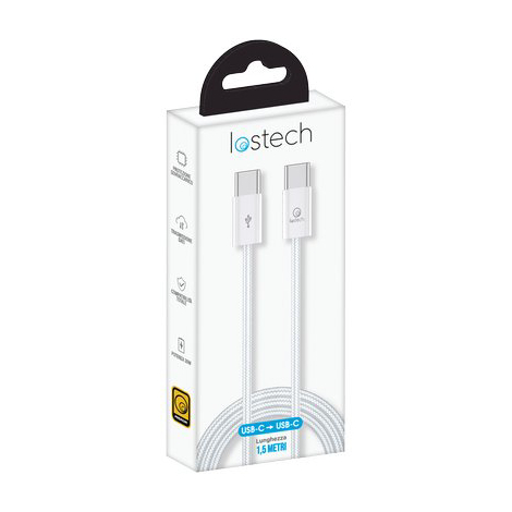 Cavo smartphone ls-nb0 lostech - Type-c/type-c colore bianco cm 150