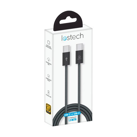 Cavo smartphone ls-nb0 lostech - Type-c/type-c colore nero cm 150
