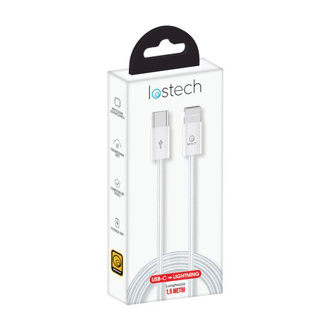Cavo smartphone ls-nb0 lostech - Type-c/lightning colore bianco cm 150