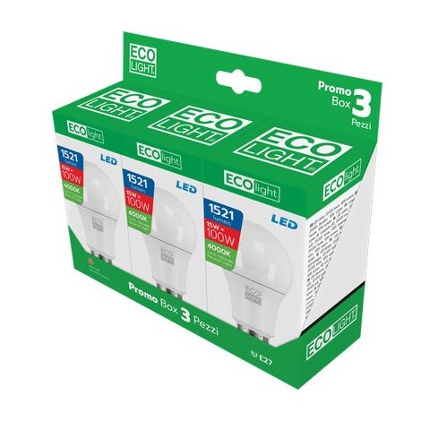 Lampada led goccia ecolight century - Naturale volt 230 watt 15 lumen 1521 e27 cf=pz 3