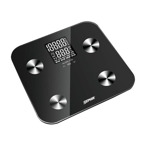 Bilancia pesapersone digitale zhs816 zephir - Vetro slim cm 31 kg 200 4xaaa non incluse