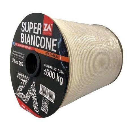 Cavetto  acciaio  zincato  super  biancone - Mm  5,0  mt  500