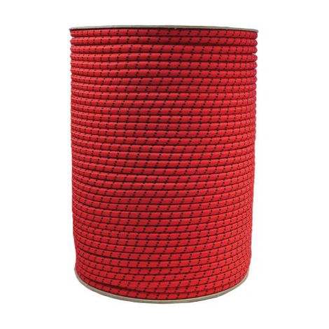 Corda elastica in bobina - Rossa mm  8 mt 100