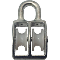 Puleggia nylon doppia self - Occhiolo nichelato d.mm 60