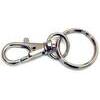 Moschettone  portachiave  mini  pronty - Zama  nichelata  +  givolare+anello  mm  45