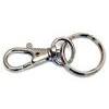 Moschettone  portachiave  mini - Zama  nichelata  +  givolare+anello  mm  45