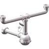 Sifone  pp  a  bottiglia  2  vasche  +  1  attacco - Bianco  mm  40  1