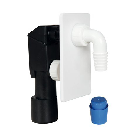 Sifone pp lavatrice ad incasso - Pp + piastra bianco mm 40-50