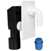 Sifone pp lavatrice ad incasso - Pp + piastra bianco mm 40-50
