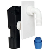 Sifone pp lavatrice ad incasso - Pp + piastra bianco mm 40-50