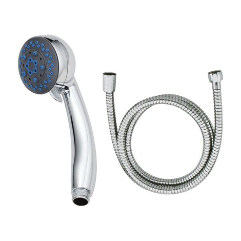 Doccetta 3 getti geranio effe - Abs cromato 1/2m mm 74 + supporto e cordella