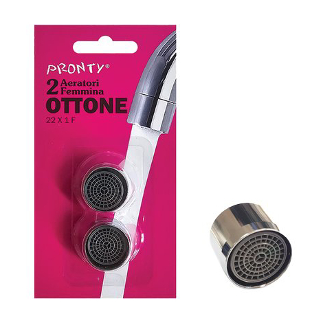 Aeratore rubinetto self pronty - Ottone cromato m22x1 cf=pz 2