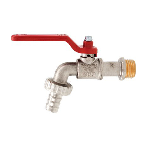 Rubinetto a sfera + leva 166 itap - Ottone nichelato 3/4x1